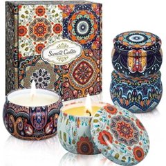 OSHINE Christmas Scented Candles, 4-Pack Gift Set
